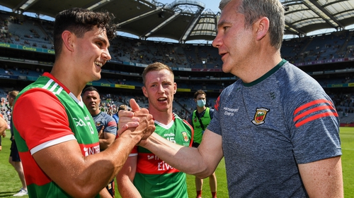 Mayo manager James Horan and Tommy Conroy victory in Croke Park