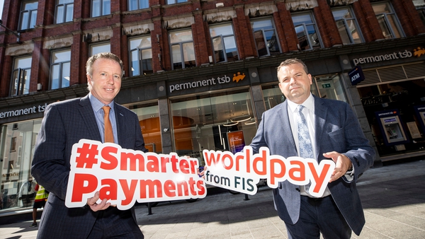 Jeff Harbourne, Head of Savings and Personal Banking at PTSB and Wayne O'Callaghan, Head of Partnerships at Worldpay