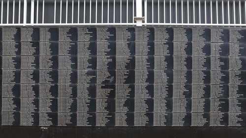 A partial view of the wall of names at the Kigali Genocide Memorial