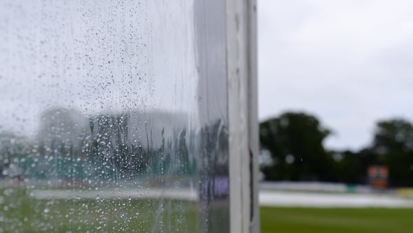 The Malahide Cricket Ground surface was affected by heavy rain