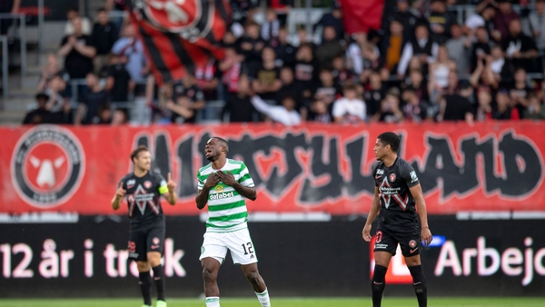 Celtic's Ismaila Soro reacts during the game