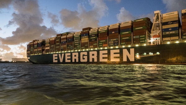 The Ever Given arrived in Rotterdam