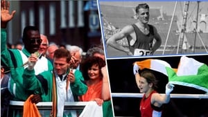 Clockwise from left: Michael Carruth, Bob Tisdall and Katie Taylor