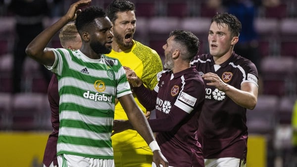 Hearts celebrate the opening-night win