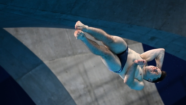 Dingley in action during the preliminary round of the men's 3m springboard