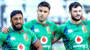 Bundee Aki (left) is reunited with Robbie Henshaw (right) in the Lions midfield but Conor Murray (centre) drops to the bench