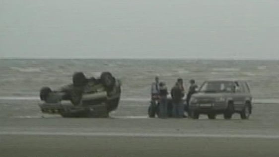 Jeep Overturned in Tornedo in Dollymount Strand (2001)