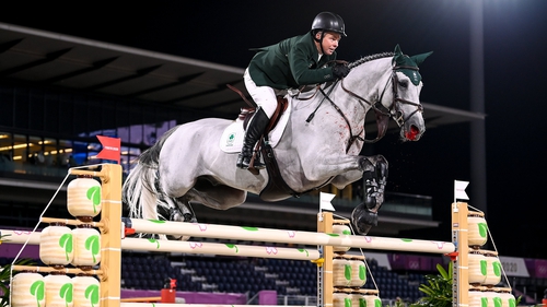 Cian O'Connor riding Kilkenny was seventh, but the horse has picked up an injury which means they will not compete in the team event on Friday
