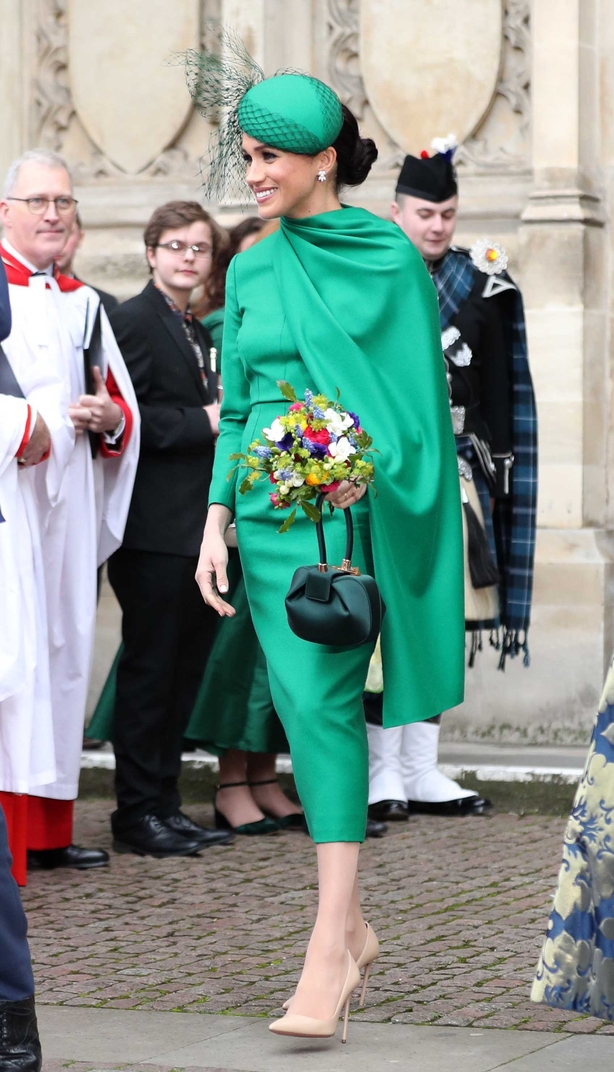 The Duchess of Sussex leaving after the Commonwealth Service at Westminster Abbey, London on Commonwealth Day. The service is the Duke and Duchess of Sussex's final official engagement before they quit royal life.