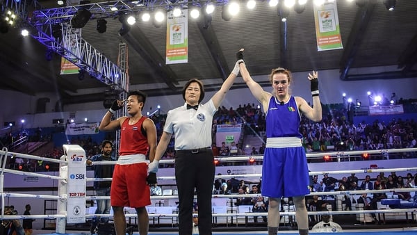 Kellie Harrington beat Thailand's Sudaporn Seesondee in the 2018 World Championships