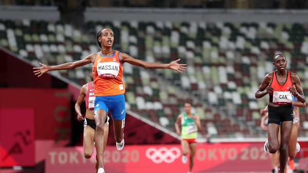 Hassan showed blistering pace in the home straight to take gold