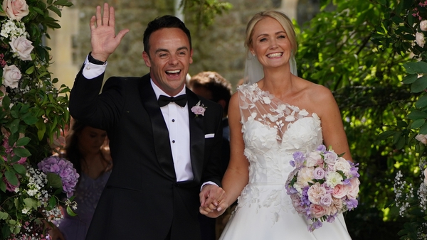 Ant McPartlin and Anne-Marie Corbett were married at St Michael's Church in Heckfield, Hampshire Photo: Press Association