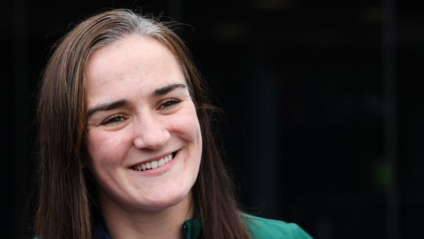 Kellie Harrington was all smiles at her homecoming event in Dublin this afternoon
