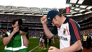 James Horan celebrating Mayo's last win over Dublin in 2012