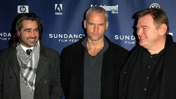 Colin Farrell, Martin McDonagh and Brendan Gleeson at the premiere of In Bruges at the Sundance Film Festival in Park City, Utah in January 2008