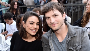 Mila Kunis and Ashton Kutcher (pictured in Hollywood in May 2018) - Poked fun at the furore on Instagram