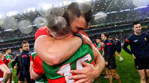 Aidan O'Shea and Ryan O'Donoghue embrace at the final whistle