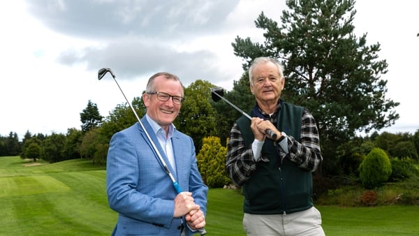 Niall Gibbons, Chief Executive of Tourism Ireland (left), and US actor Bill Murray, at Druids Glen Golf Resort