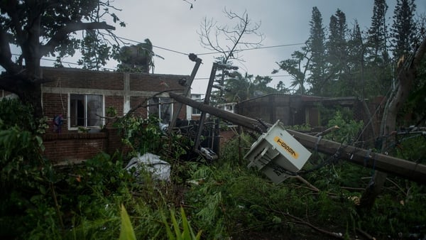 Many homes in the region were left destroyed or without electricity