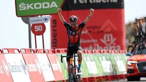 Caruso solos to Vuelta stage win in mountains