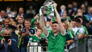 Limerick captain Declan Hannon lifts the Liam MacCarthy Cup