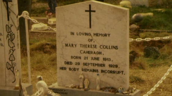 Grave of Mary Therese Collins, Caheragh Graveyard in County Cork, 1981.