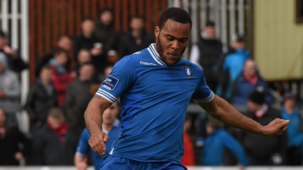 Sam Oji in action for Limerick in March 2014