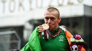 Gary O'Reilly with his bronze medal