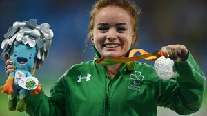 Niamh McCarthy after receiving her silver Paralympic medal in 2016