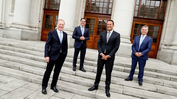 Tadhg Young, Country Head of State Street Ireland, Martin Shanahan, CEO of IDA Ireland, Leo Varadkar, Tánaiste and Minister for Enterprise, Trade and Employment, and Sean Fleming, Minister of State Department of Finance