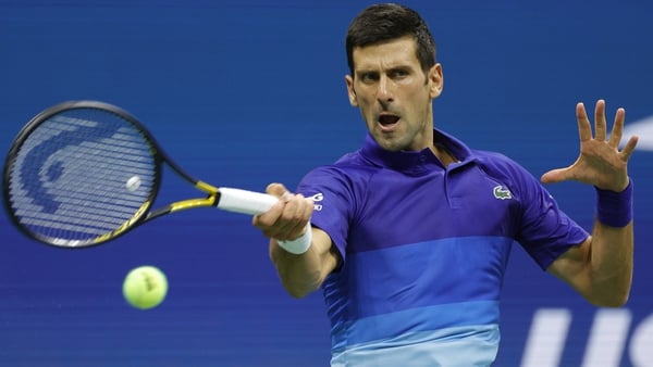 Novak Djokovic played his first match since missing out on a bronze medal at the Olympics
