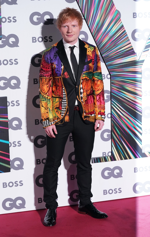 Ed dons Elton's jacket for GQ Men of the Year Awards