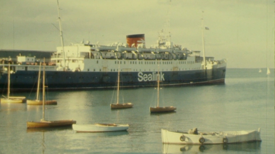 MV Hibernia in Dún Laoghaire, 1976.