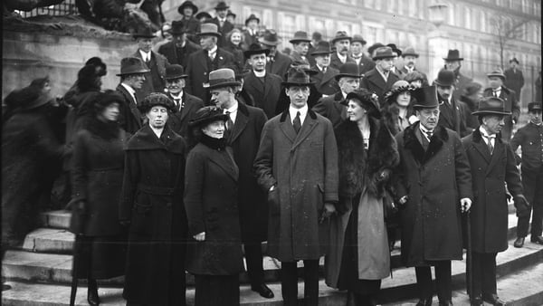 The Irish in Paris: many familiar faces in the crowd gathered for the World Congress of the Irish Race in 1921. Photo: Bibliothèque nationale de France
