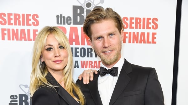 Kaley Cuoco and Karl Cook (pictured at the series finale party for The Big Bang Theory in California in May 2019) - 