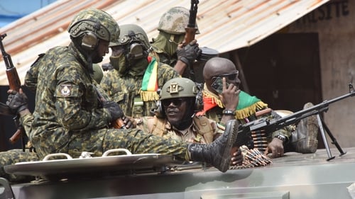 Members of Guinea's armed forces on the streets of the capital Conakry