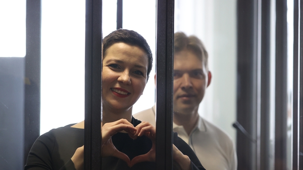 Maria Kolesnikova and Maxim Znak seen ahead of the verdict