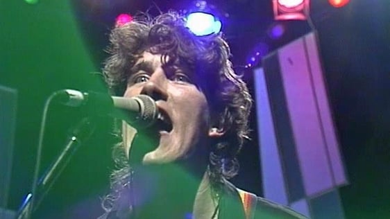 Noel Green of Dublin band 'Pleasure Cell' performing on The Late Late Show (1986)