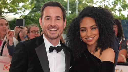 Martin Compston and his wife Tianna Chanel Flynn at the 2021 National Television Awards