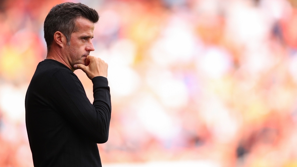 BLACKPOOL, ENGLAND - SEPTEMBER 11: Marco Silva the head coach / manager of Fulham looks on during the Sky Bet Championship match between Blackpool and Fulham at Bloomfield Road on September 11, 2021 in Blackpool, England. (Photo by Robbie Jay Barratt - AM