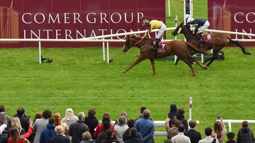 Jockey Ben Coen celebrates as he crosses the line to win the final Classic of the season