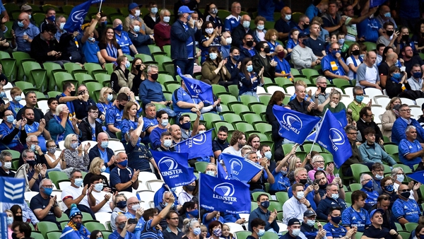 Leinster welcomed roughly 10,000 fans to the Aviva Stadium last Friday
