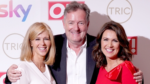 Piers Morgan was reunited with his former Good Morning Britain colleagues Kate Garraway (L) and Susanna Reid at the awards