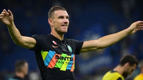 Edin Dzeko hit two goals in five second-half minutes
