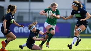 Edel McMahon during Ireland's last meeting with Scotland in February 2020