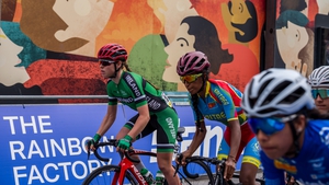 Megan Armitage in action at the Road World Championships in Belgium
