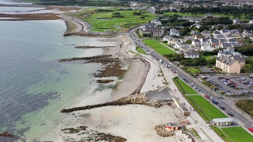 An aerial shot of Salthill
