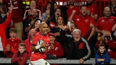 Zebo scores try five minutes into Munster return