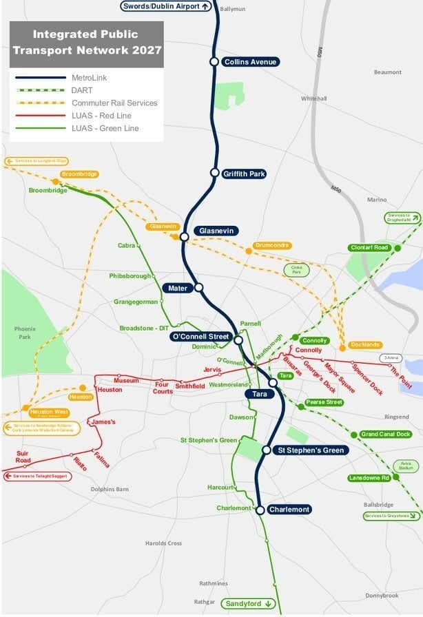 Dublin Metro Link will not be delivered by 2027 - Ryan