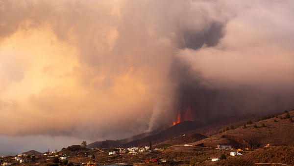 The Cumbre Vieja volcano has spewed rock and lava into the air on La Palma